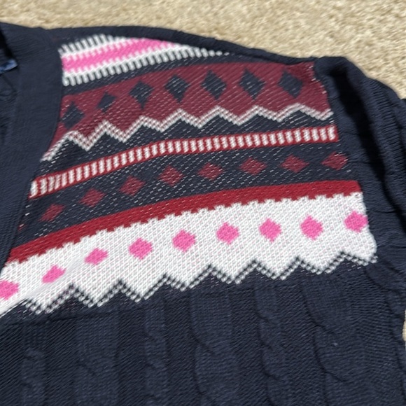 Lane Bryant Navy Geo Pattern Knit Cardigan  14/16 - Picture 4 of 6